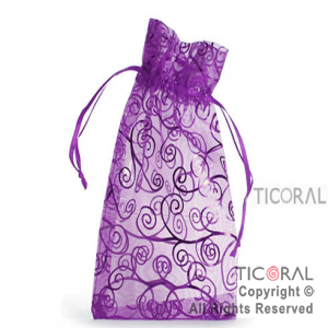 BOLSA ORGANZA VIOLETA 13X20 ARABESCO HS3967-5 x 1